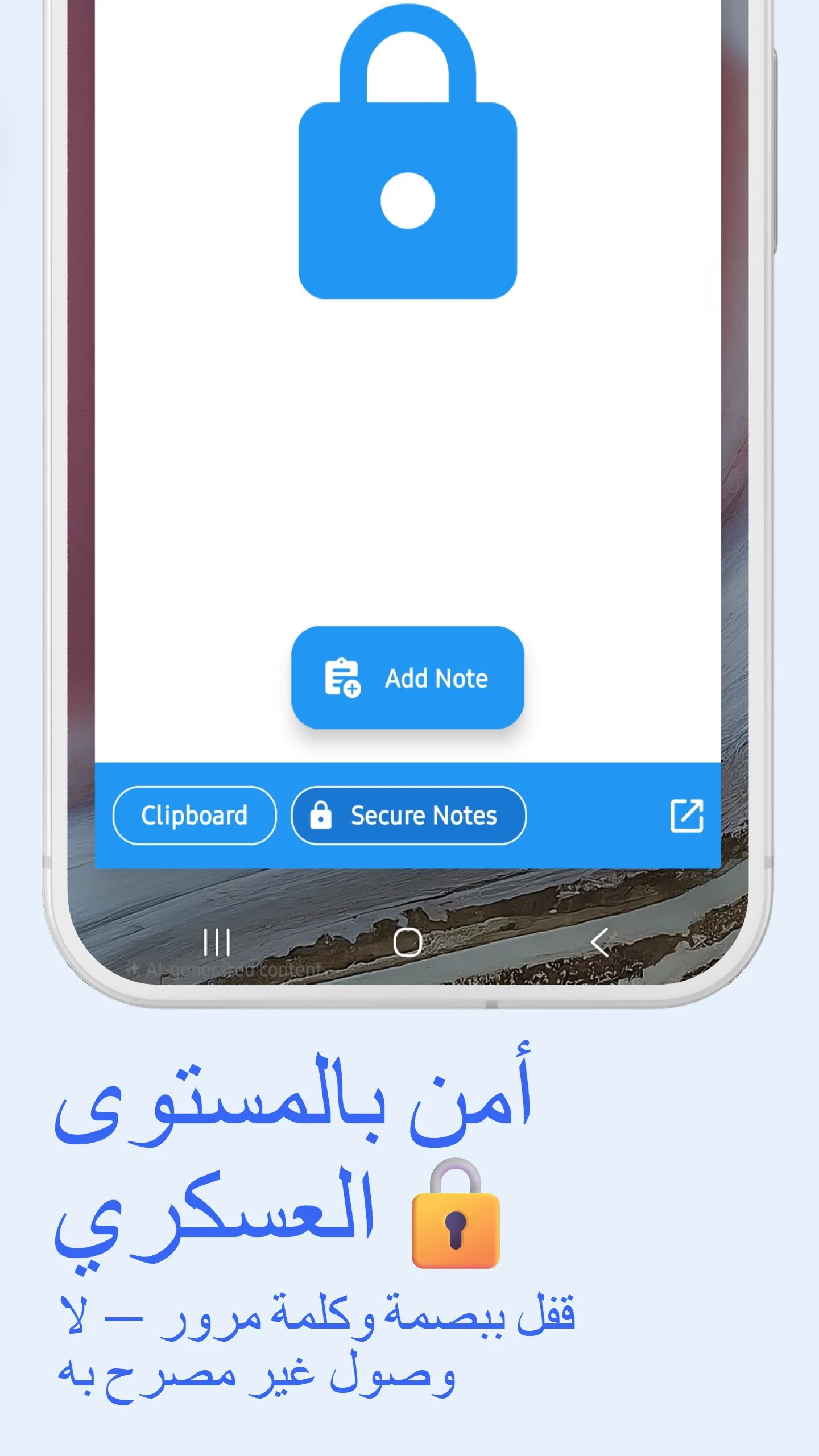 حافظة آمنة مع تشفير وحماية