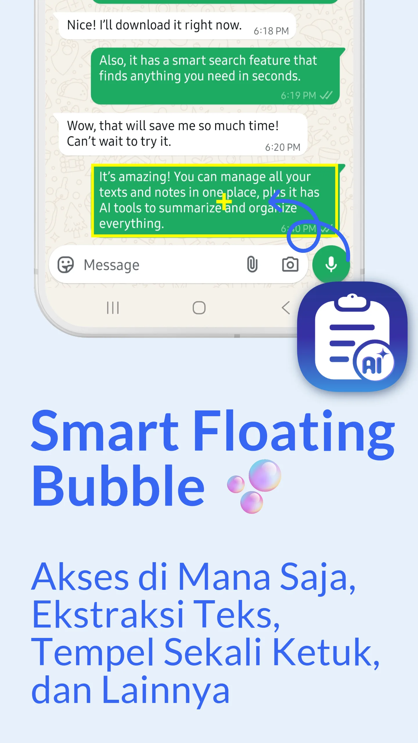 Widget Floating Bubble ClipZ